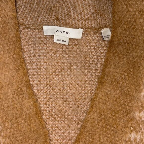 Vince Brushed Plaid Alpaca-Wool Cardigan XS/S $525 NWT - Picture 7 of 9